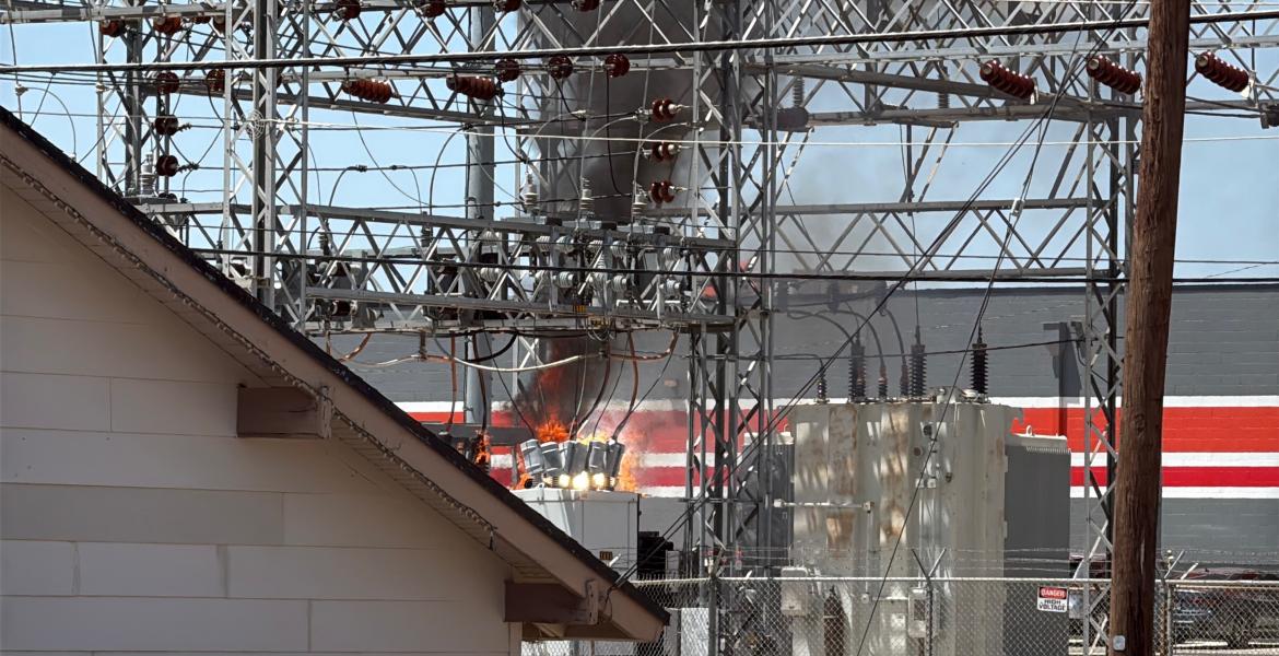 An electrical substation caught fire and exploded Thursday afternoon in San Angelo, knocking out power to more than 3,000 homes and businesses.