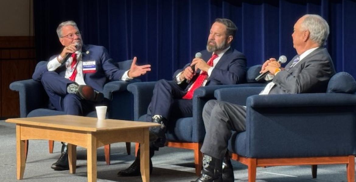 Texas Senator Charles Perry, House Speaker Dustin Burrows, and State Representative Drew Darby at the 2026 West Texas Legislative Summit