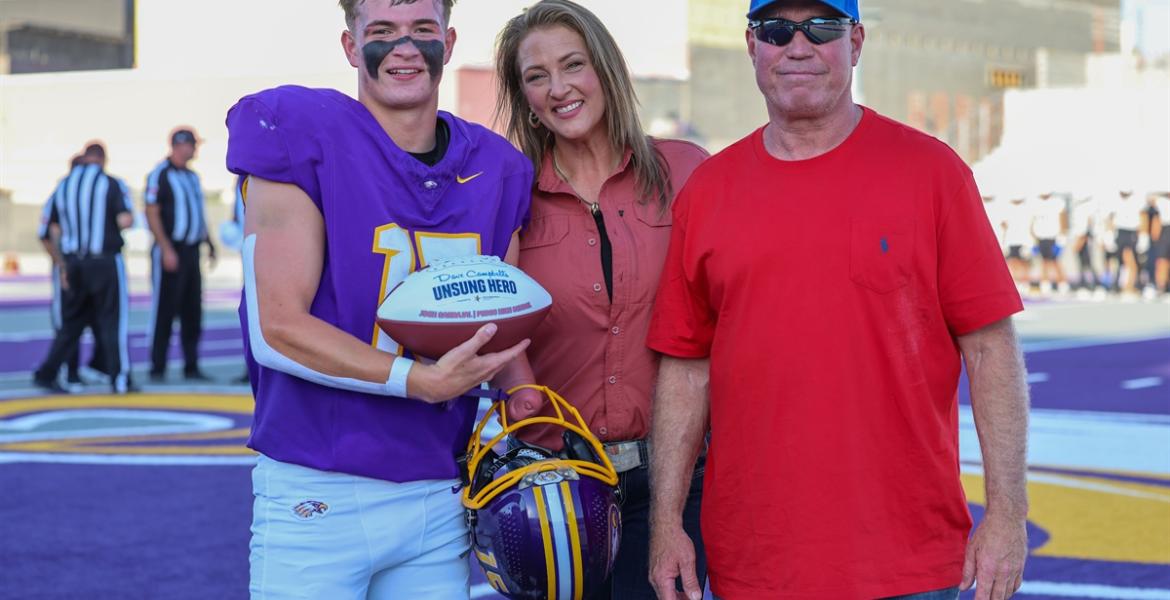 Pecos High School's Josh Carbajal, who played in San Angelo last week, is a key member of the Eagles football team despite having the use of only one fully developed arm.