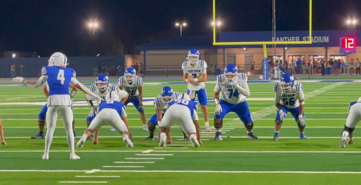Lake View quarterback Chris Alvizo prepares to take the snap against Fort Stockton on Friday. Aug. 28, 2026.