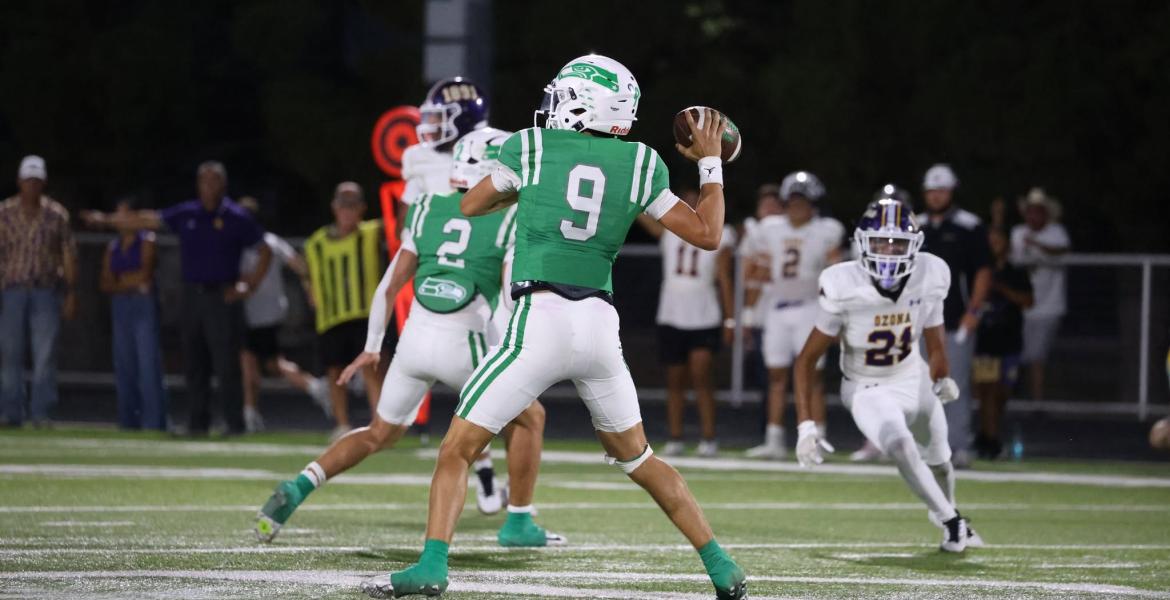 Wall's Gunner King throws a pass against Ozona on Friday, Sept. 18, 2026.