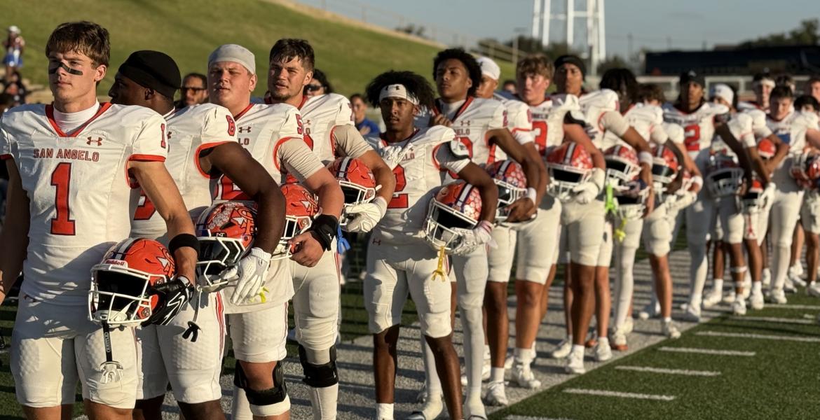The San Angelo Central Bobcats before the match with El Paso Montwood in Andrews, Texas on Sept 18, 2026