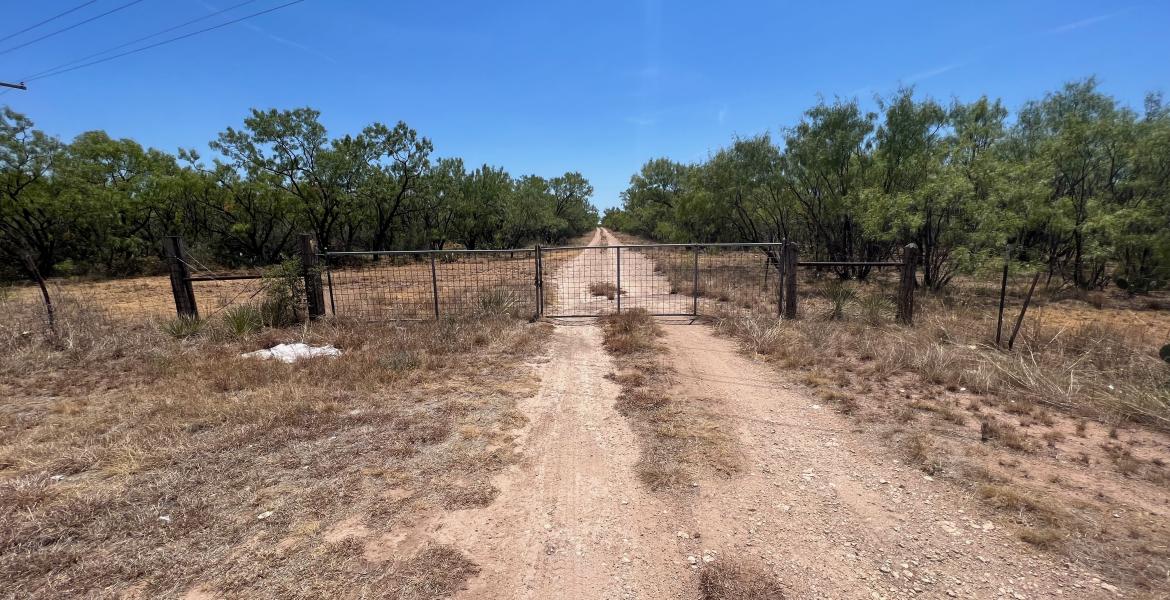 The gate to where two San Angelo data centers are proposed off US 67 and City Farm Road.