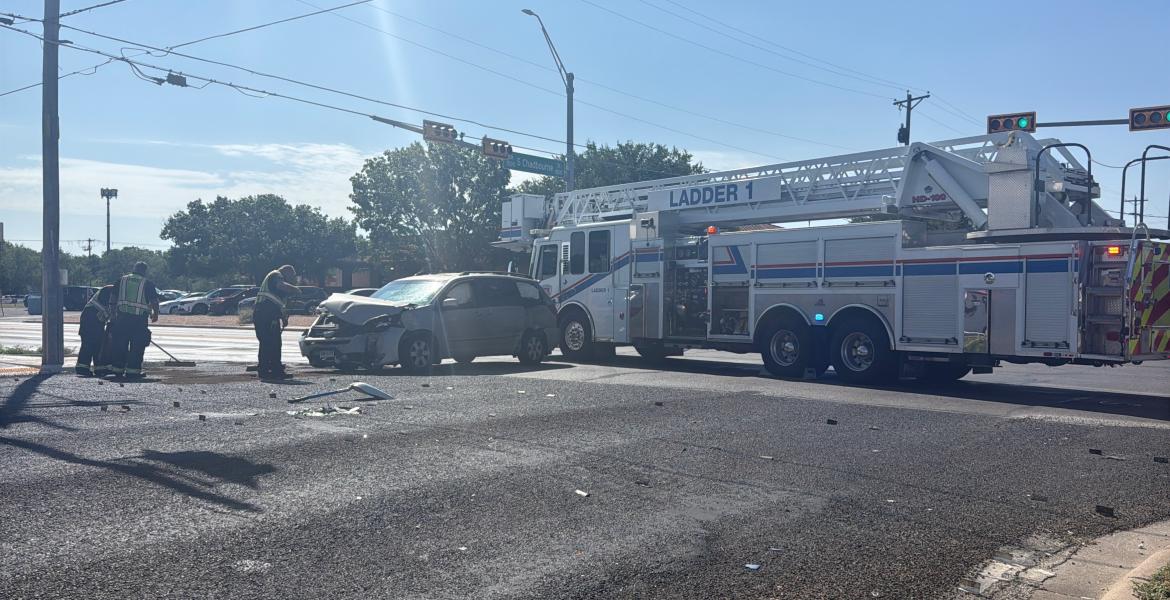A crash late Tuesday morning completely blocked traffic on Chadbourne Street.