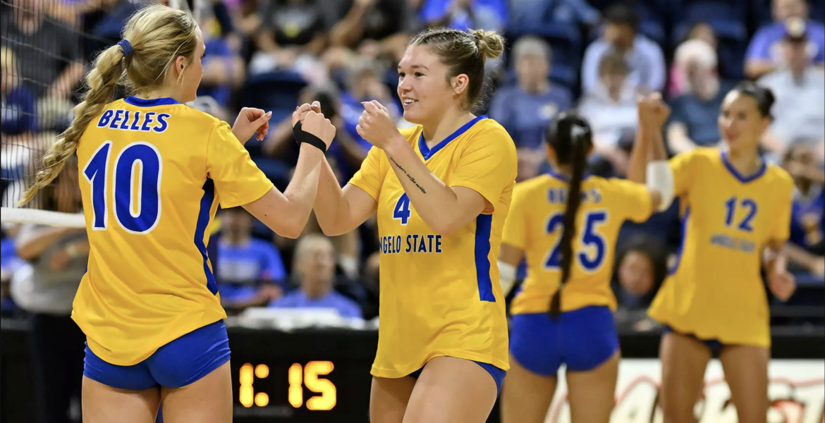 Angelo State Belles' Sydney Thornton &amp; Alli Kirkpatrick