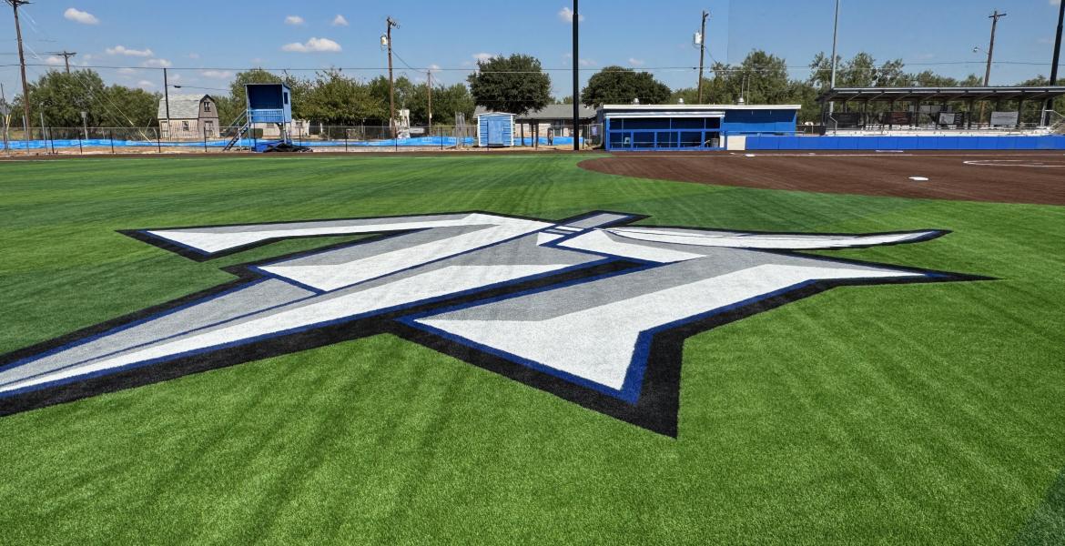 The artificial turfed girl's softball diamond located north of the Lake View High School campus building is already complete as of Oct. 9, 2026.
