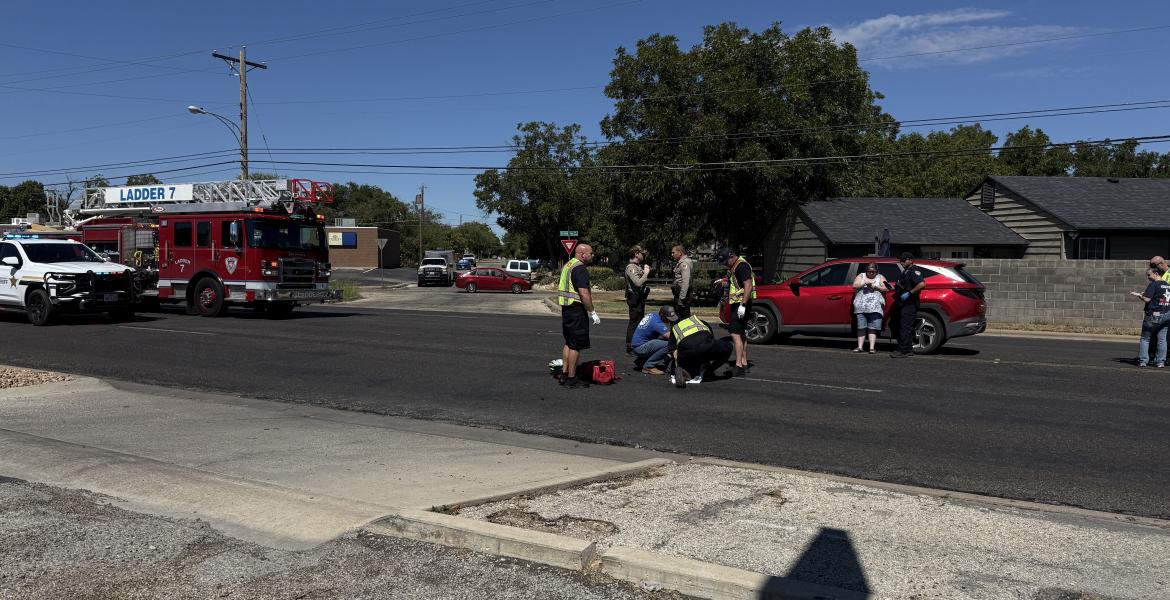 Avenue N was shut down Thursday, Oct. 1, 2026, while first responders treated a man who fell out of a vehicle.
