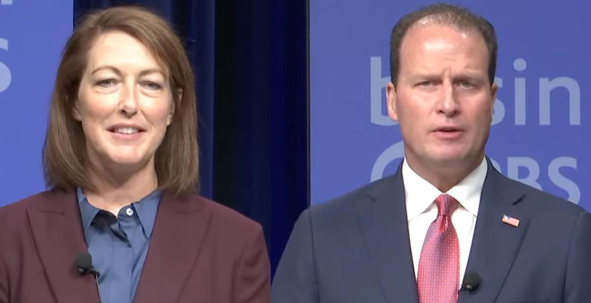 Democrat Claire Reynolds and Republican Rep. August Pfluger squared off in a debate on Oct 5, 2026.