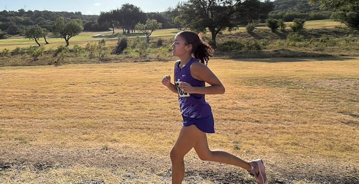 An Irion County cross country runner competes during the 2026 season.