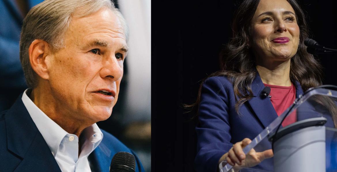 Gina Hinojosa and Greg Abbott