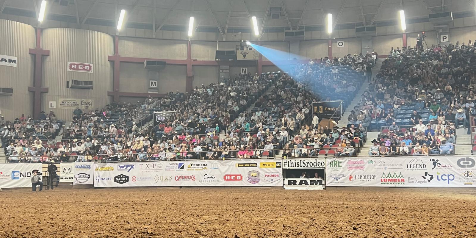 The rodeo arena