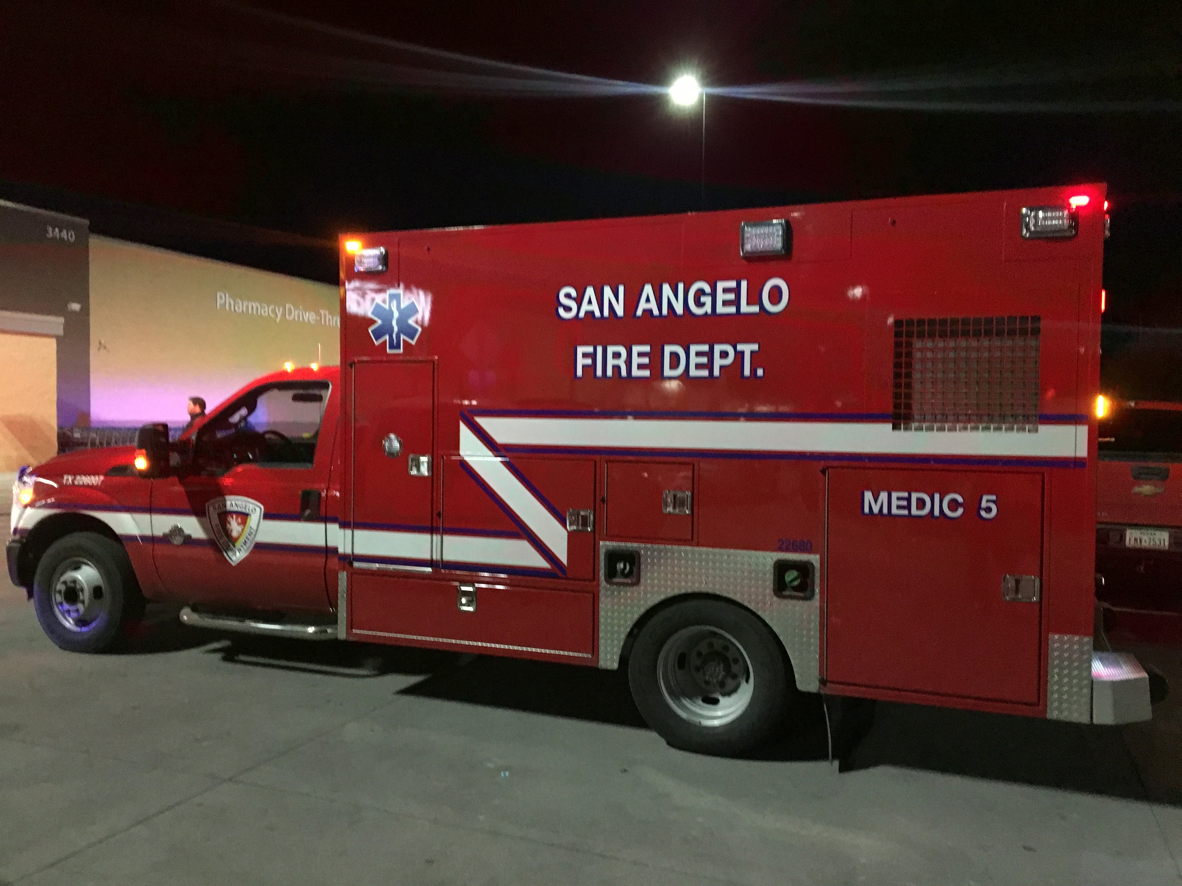 A man gets hit by a vehicle in a Walmart parking lot. (LIVE! Photo/Cameron Niblock)