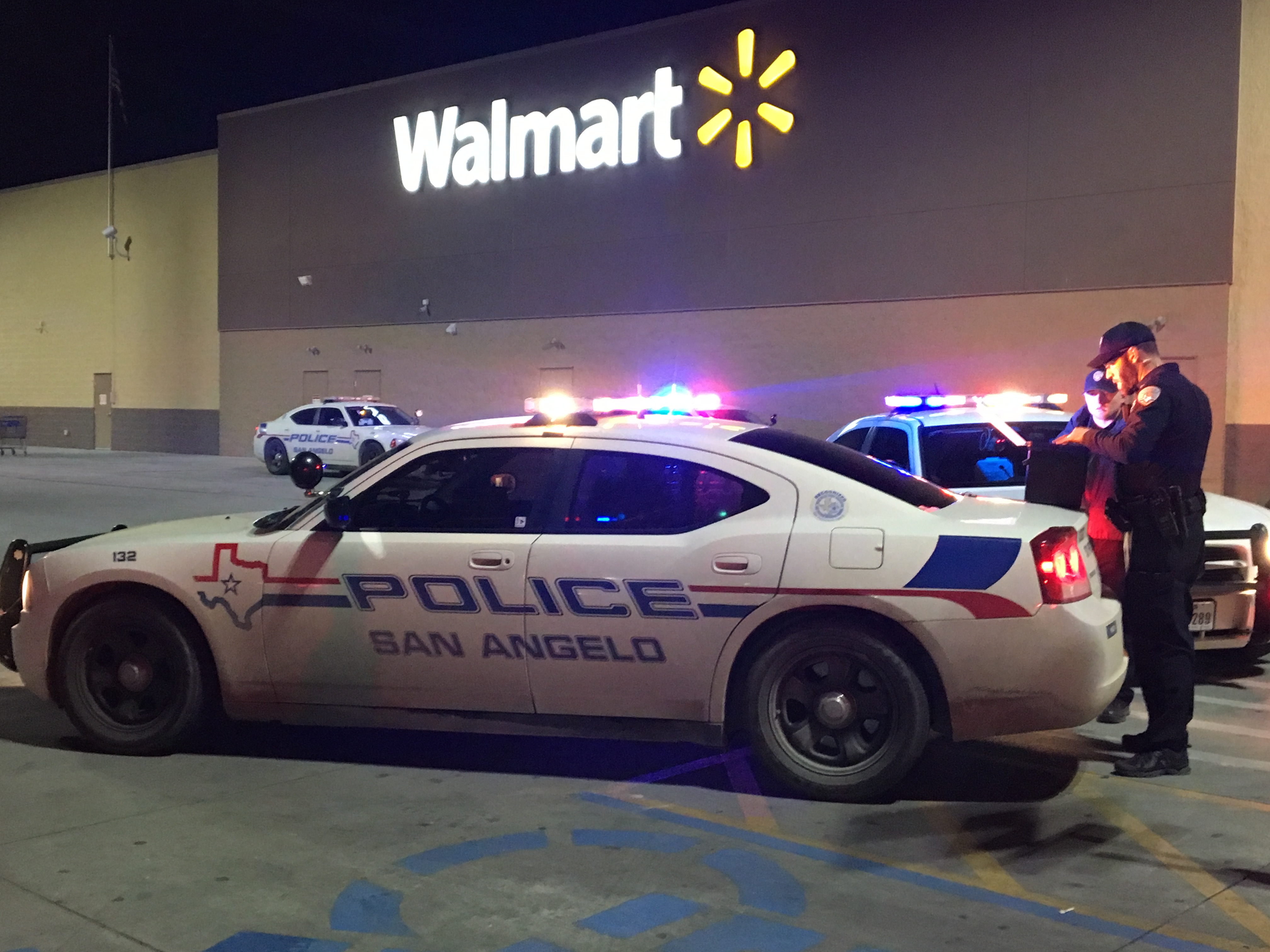A man gets hit by a vehicle in a Walmart parking lot. (LIVE! Photo/Cameron Niblock) A man gets hit by a vehicle in a Walmart parking lot. (LIVE! Photo/Cameron Niblock)