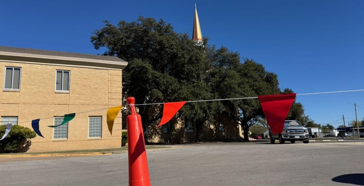 The parking lot on the west side of Immanuel Baptist Church where food distribution is set to begin Oct 30 amid the pending food stamp program suspension. The parking lot on the west side of Immanuel Baptist Church where food distribution is set to begin Oct 30 amid the pending food stamp program suspension.